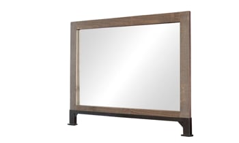Solid pine mirror that is 43 inches wide.