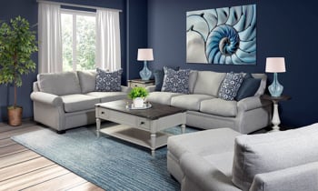 The Carolina Custom Collection is handmade in America with fade and stain resistant fabric.
