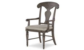 Brookhaven dining chair in a rustic dark elm finish.