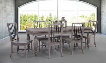 East Hampton Gray Dining Collection.
