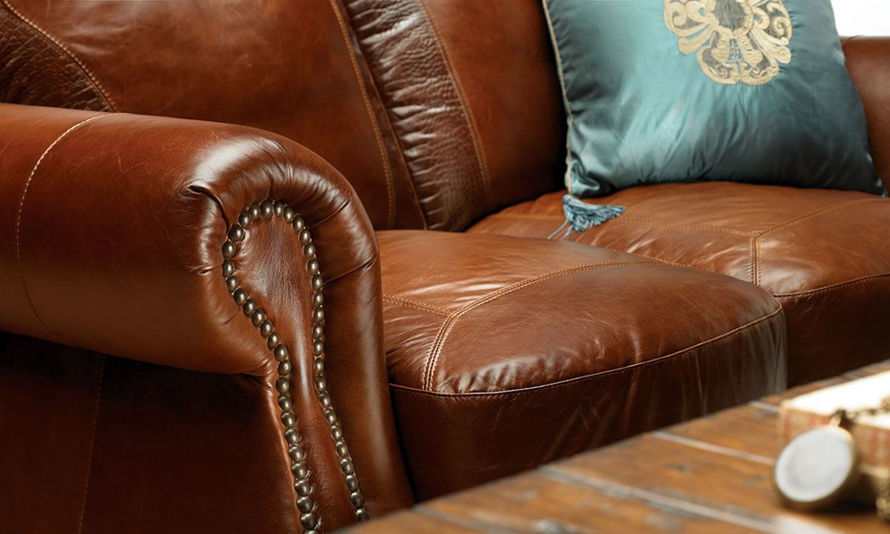 Form Seat Cushion Leather Brandy
