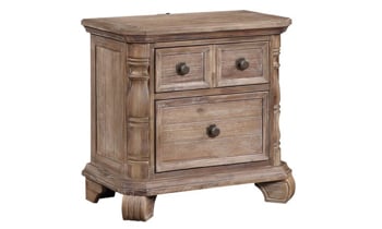 Tilly Taupe 2-Drawer Nightstand