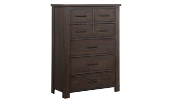 Hastings Weathered Brown Chest features felt-lined and cedar lined drawers.
