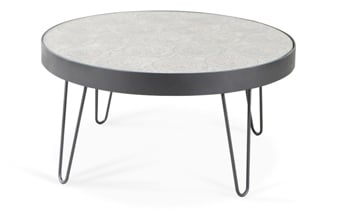 Artesia Home Penna Cocktail Table features a hand carved solid wood tabletop with a beautiful design.