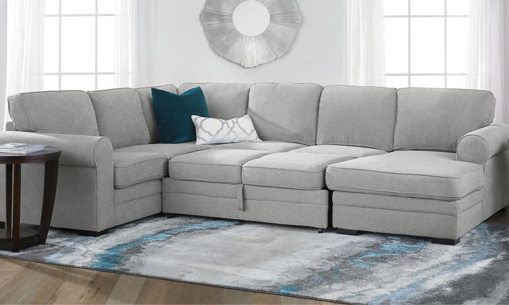 Sleeper Sectional With Right Storage