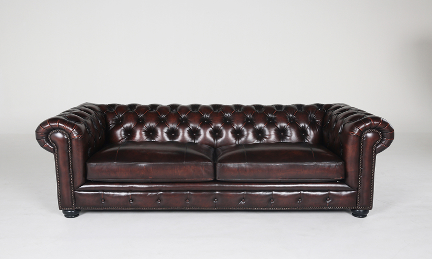 Dark Leather Chesterfield Sofa The