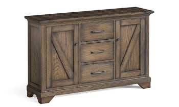Rustic sideboard that goes with the Stone Creek dining collection.