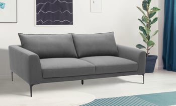 Gray couch from Carbon would look great in any living room.