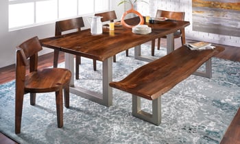Madison Live Edge Acacia Wood 84-inch Dining Table