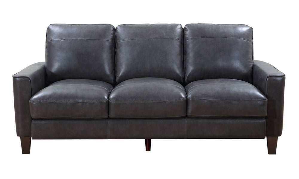 Chino Gray Top Grain Leather Sofa The