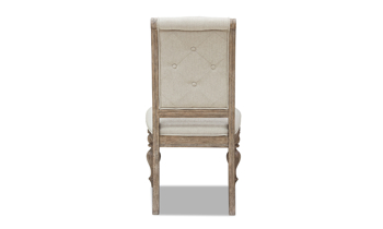 Cardoso Sandstone side chair from Klaussner upholstered in a neutral beige.