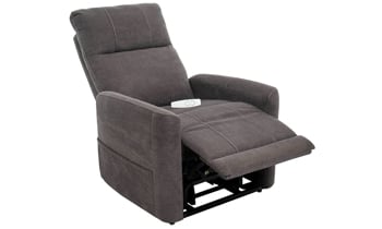 The Doma Power Lift Recliner lays back for full relaxation.
