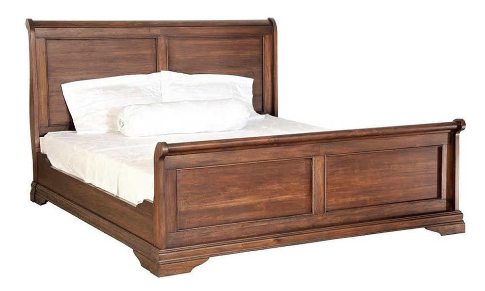 Louis Philippe Sleigh Bed in your choice of wood and finish