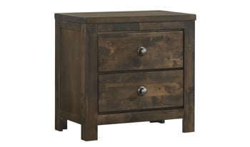 Nightstand featuring 2 drawers from the Blue Ridge Rustic Gray Collection.