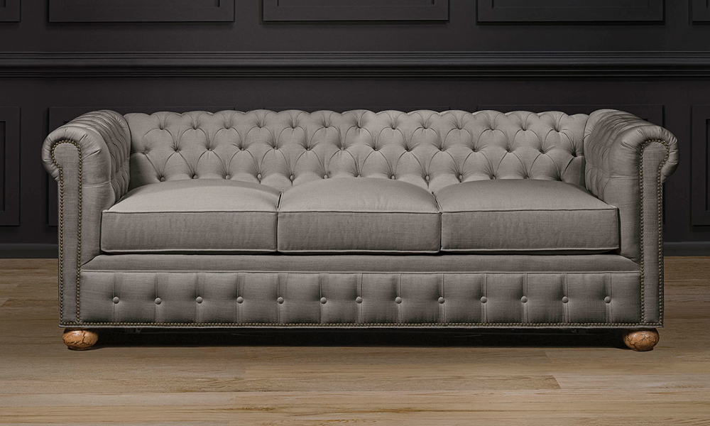 Chesterfield Graphite Sleeper Sofa