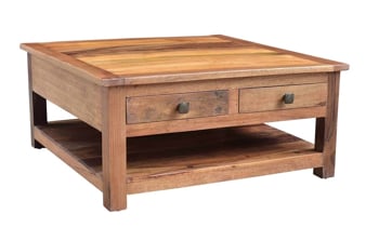 Nepal Handcrafted Solid Wood Square Cocktail Table