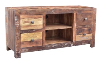 Ganges 60-Inch Handcrafted Solid Wood Media Console