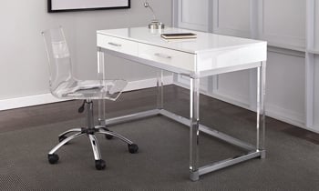 Everett Acrylic Swivel Desk Chair