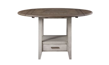 Abacus Alabaster and Honey Round Counter Height Dining Table