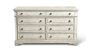 Highland Park White 8-Drawer Dresser