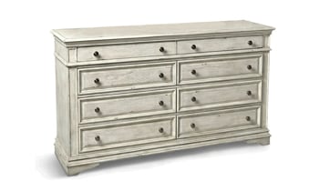 Highland Park White 8-Drawer Dresser