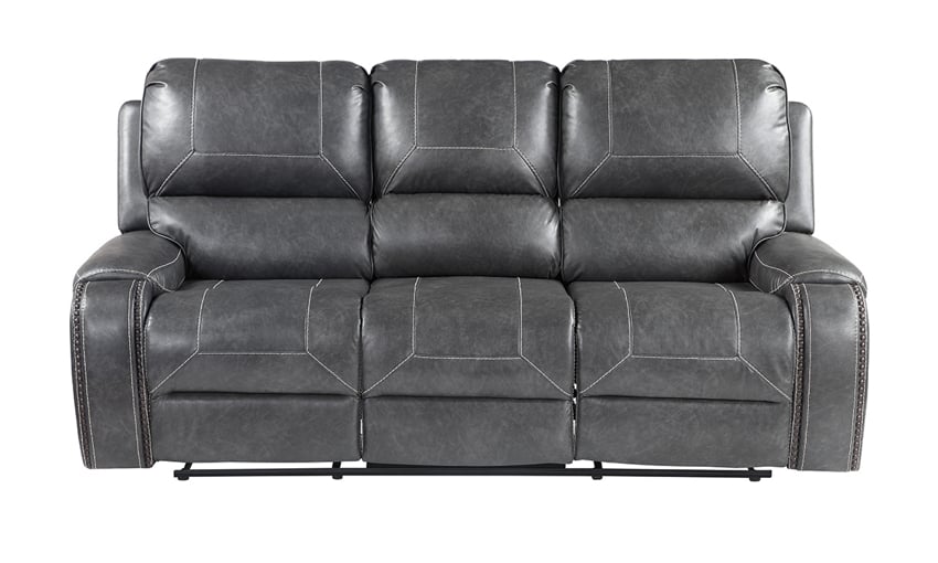 Reclining Sofa With Drop Down Table Caspian Gray The Dump Furniture Outlet