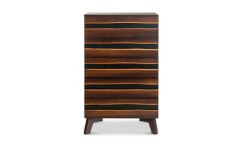 Greentown Brown Solid Pine 5-Drawer Chest