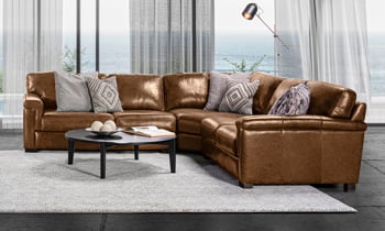 Overhead image of the Medici Chestut Corner Sectional.