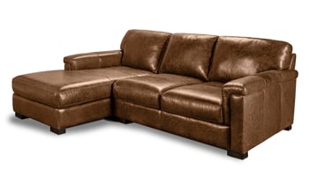 Premium brown leather sofa made in Italy from Spagnessi.
