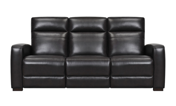 Jessica Jacobs Ferrara Espresso Leather Dual Power Reclining Sofa