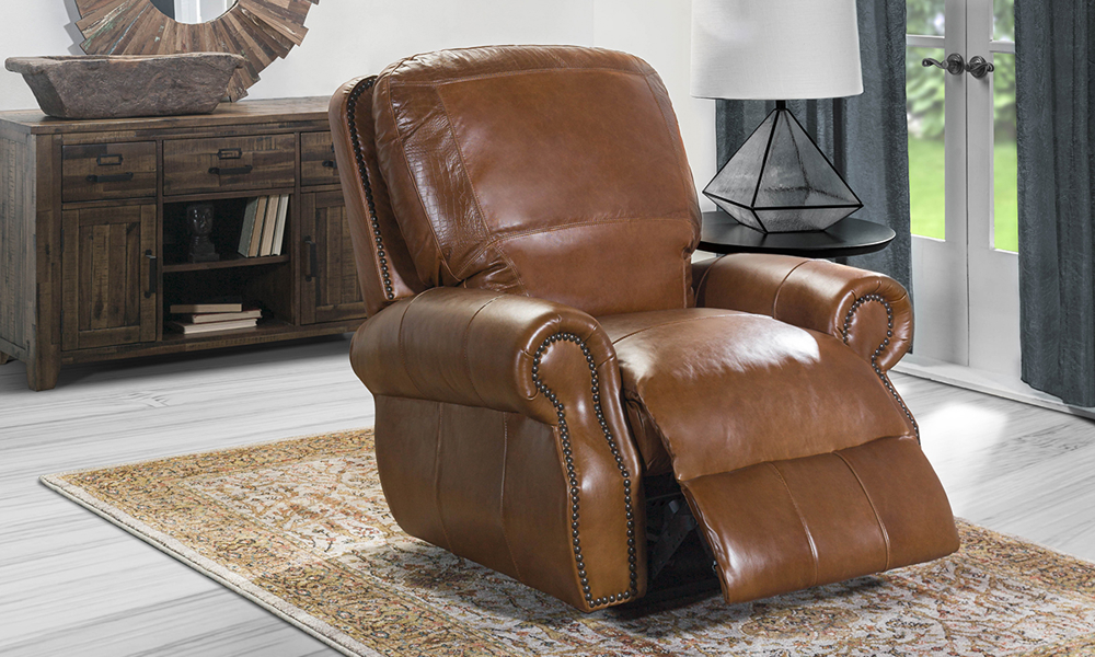 Power Recliner - Brandy Leather