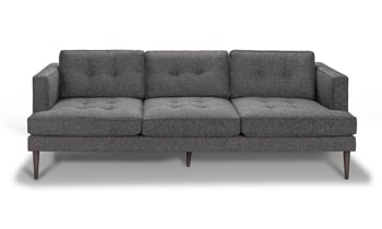 Contemporary sofa with tufted cusions.