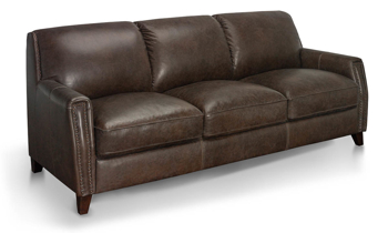 38" wide dark brown leather Jade chair.