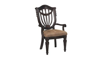 Carnegie Manor Wood Shield Arm Chair