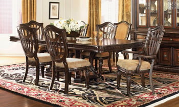 Carnegie Manor I Rectangular Pedestal Base Dining Table
