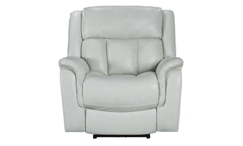 40” wide leather power recliner with USB charging ports.