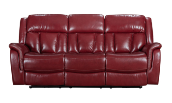 Power reclining leather sofa from Kinetic Home.
