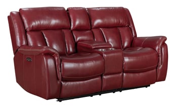 Prodigy red leather power reclining collection.