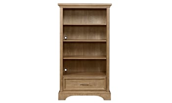 French Toast bookcase has 1 fixed shelf and 2 adjustable shelves to make this uniquely yours.