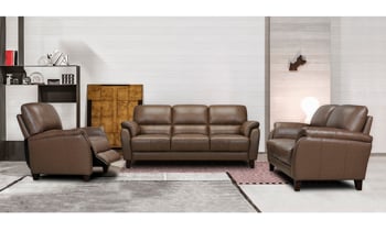 Montclair Latte Leather Sofa