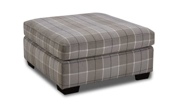 41 inch Collins Plaid Ottoman from Main & Co Seating.
