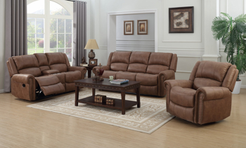 Spencer Caramel Dual Reclining Sofa
