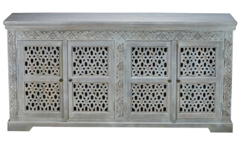 Handcrafted sideboard that was made in India from skilled artisans.