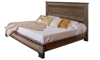 Rustic Aster Gray and Brown bed is made of solid Pine in a Gray and brown finish.