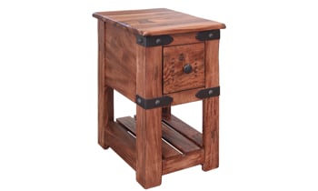 Lantana Rustic Brown Side Table makes the perfect accent piece to your living room.