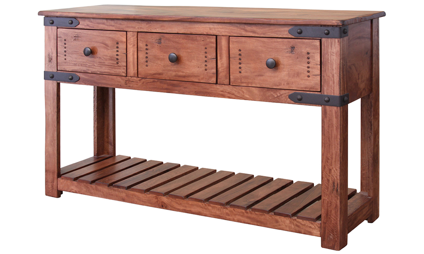 Rustic Brown Sofa Table The