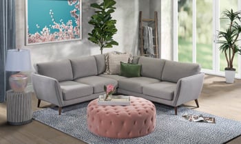 Close up image of the cushions on the Melrose Sectional Sofa