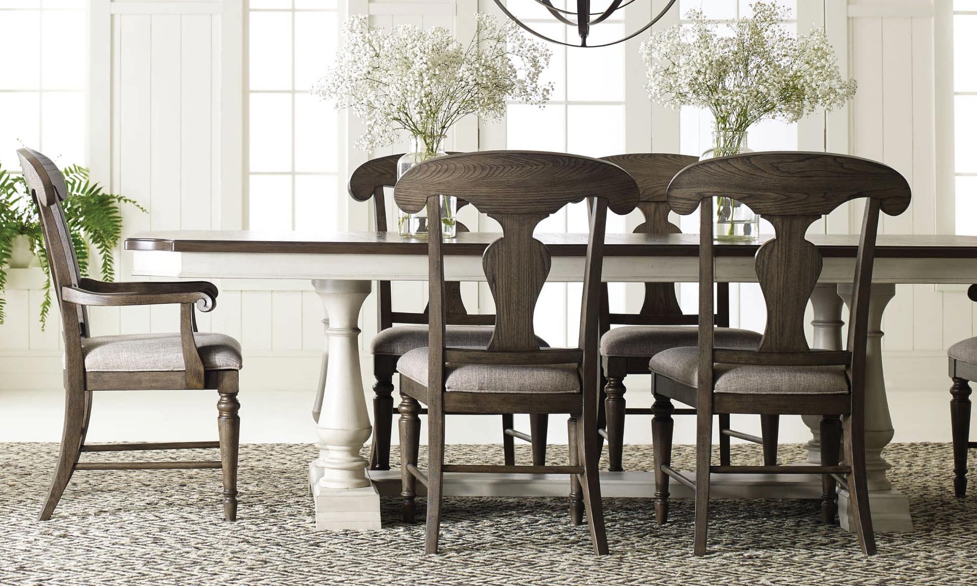 Find the perfect dining room chair by shopping with us. We offer upholstered, solid wood, side chairs, arm chairs and more!