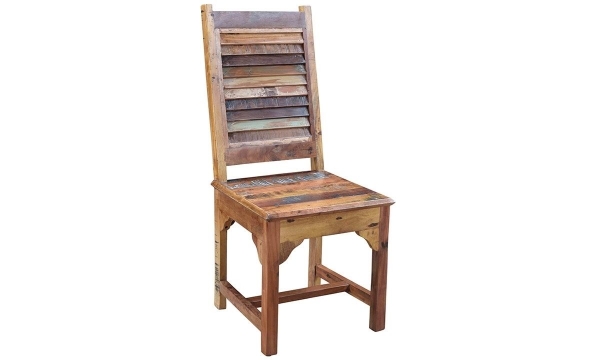Recycled Solid Wood Dining Chair The Dump Furniture Outlet