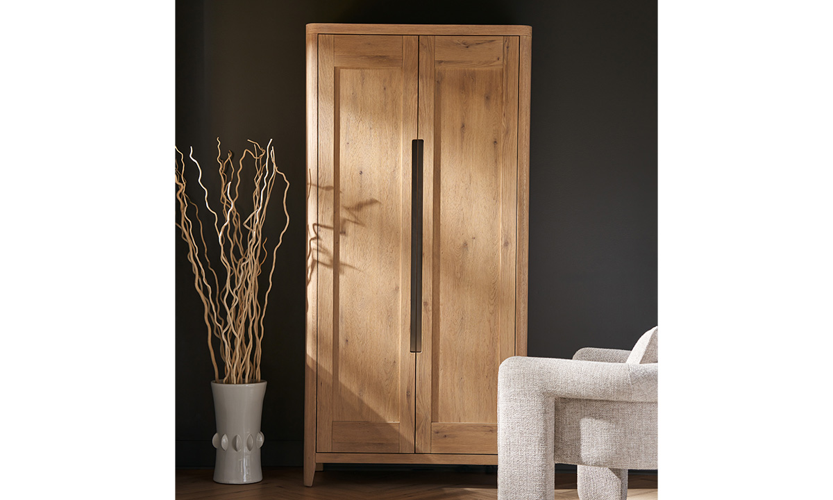 The Dump Luxe Furniture Outlet | Westmont Natural Oak 2-Door Wardrobe